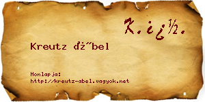 Kreutz Ábel névjegykártya