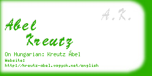 abel kreutz business card