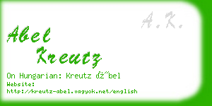abel kreutz business card